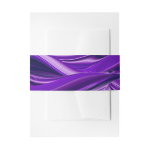 Purple Flower Rainbow Dreams Invitation Belly Band