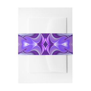 Purple Flower Rainbow Dreams Invitation Belly Band