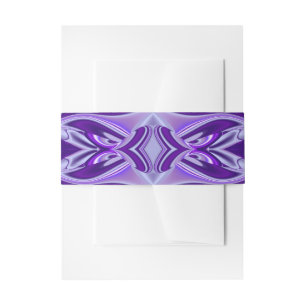 Purple Flower Rainbow Dreams Invitation Belly Band