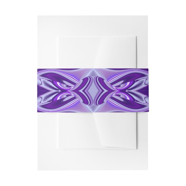 Purple Flower Rainbow Dreams Invitation Belly Band (Front Example)