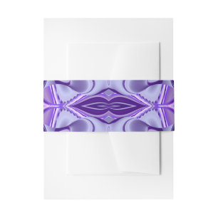 Purple Flower Rainbow Dreams Invitation Belly Band
