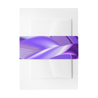 Purple Flower Rainbow Dreams Invitation Belly Band