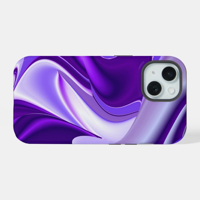 Purple Flower Rainbow Dreams iPhone 15 Case (Back Horizontal)