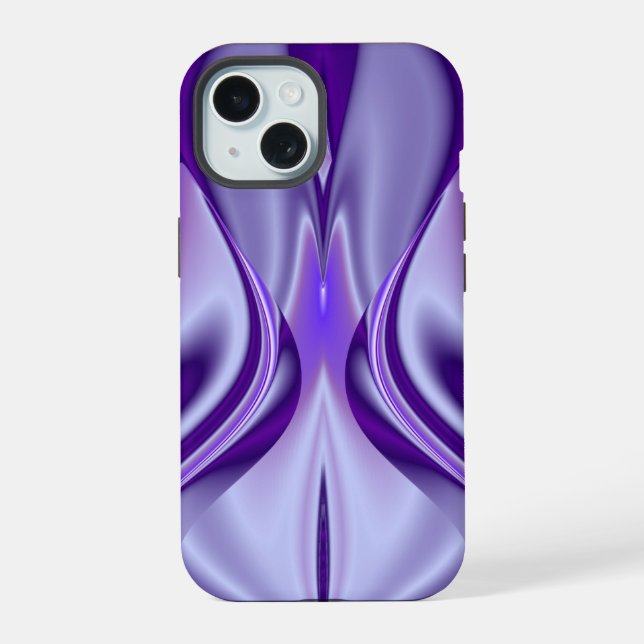 Purple Flower Rainbow Dreams iPhone 15 Case (Back)
