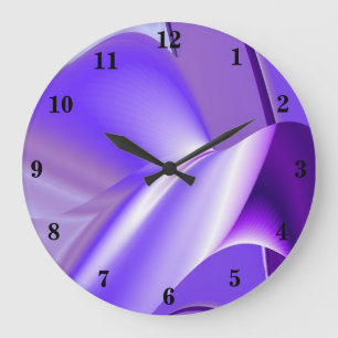 Purple Flower Rainbow Dreams Large Clock