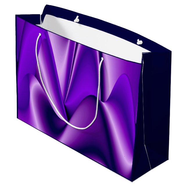 Purple Flower Rainbow Dreams Large Gift Bag (Back Angled)