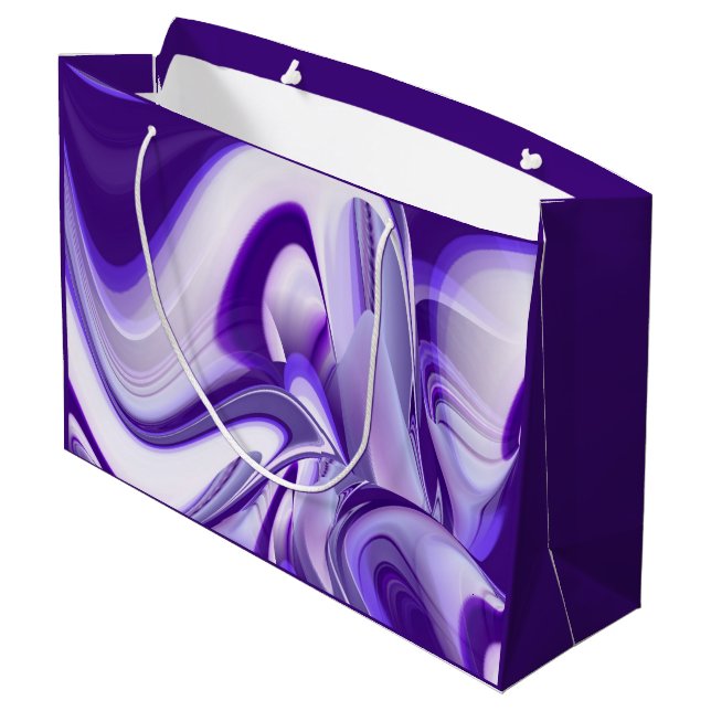 Purple Flower Rainbow Dreams Large Gift Bag (Back Angled)