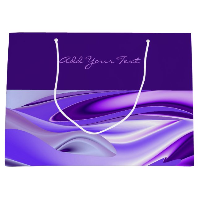 Purple Flower Rainbow Dreams Large Gift Bag (Front)