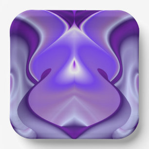 Purple Flower Rainbow Dreams Paper Plate