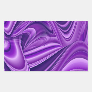Purple Flower Rainbow Dreams Rectangular Sticker