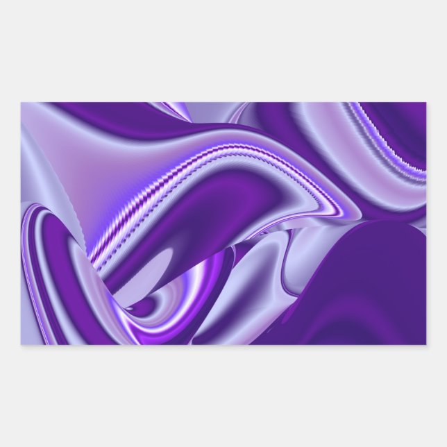 Purple Flower Rainbow Dreams Rectangular Sticker (Front)