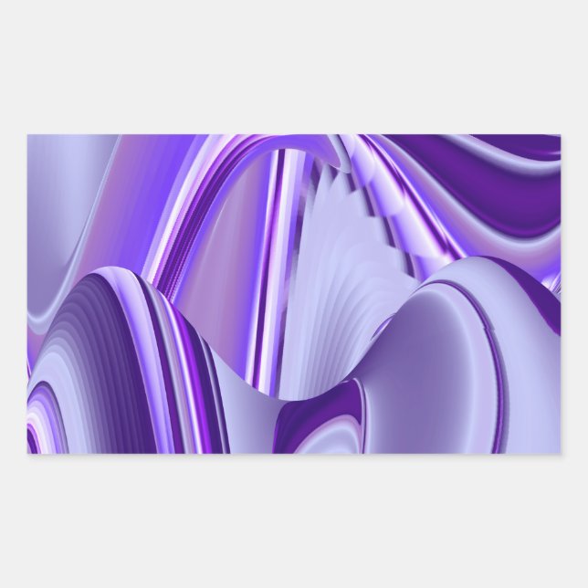 Purple Flower Rainbow Dreams Rectangular Sticker (Front)