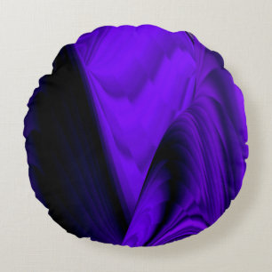 Purple Flower Rainbow Dreams Round Cushion