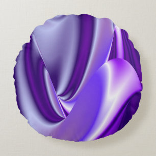 Purple Flower Rainbow Dreams Round Cushion