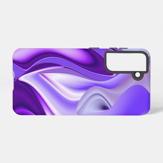 Purple Flower Rainbow Dreams Samsung Galaxy S21 Case (Back Horizontal)