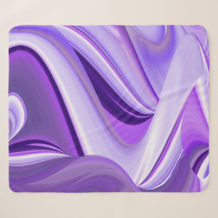 Purple Flower Rainbow Dreams Sherpa Blanket