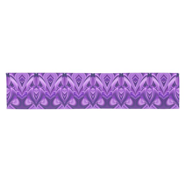Purple Flower Rainbow Dreams Short Table Runner (Horizontal)