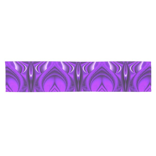 Purple Flower Rainbow Dreams Short Table Runner (Horizontal)