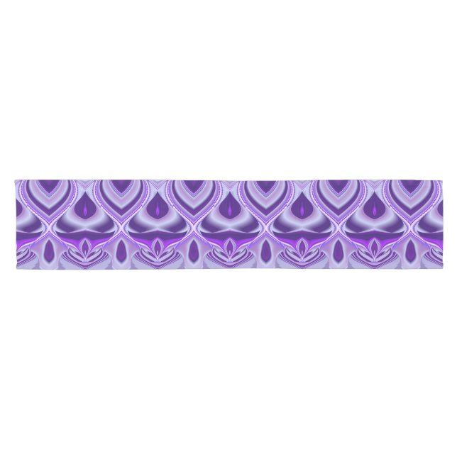 Purple Flower Rainbow Dreams Short Table Runner (Horizontal)