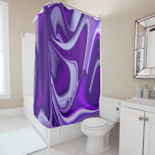 Purple Flower Rainbow Dreams Shower Curtain
