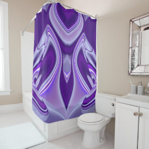 Purple Flower Rainbow Dreams Shower Curtain