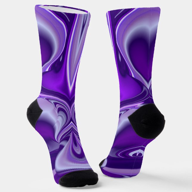 Purple Flower Rainbow Dreams Socks (Angled)