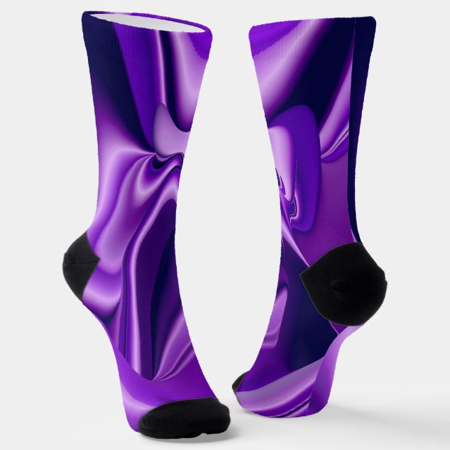 Purple Flower Rainbow Dreams Socks (Angled)