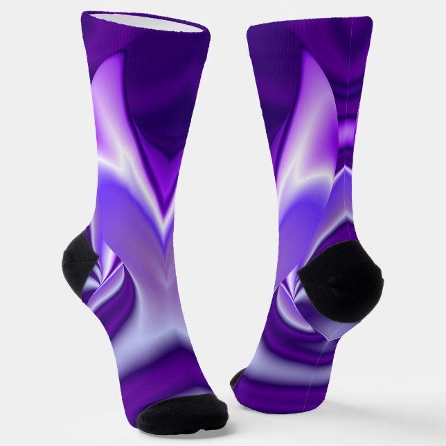 Purple Flower Rainbow Dreams Socks (Angled)