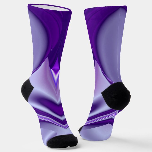 Purple Flower Rainbow Dreams Socks (Angled)