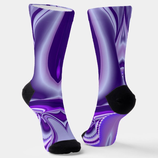 Purple Flower Rainbow Dreams Socks (Angled)