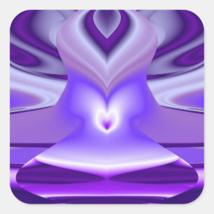 Purple Flower Rainbow Dreams Square Sticker