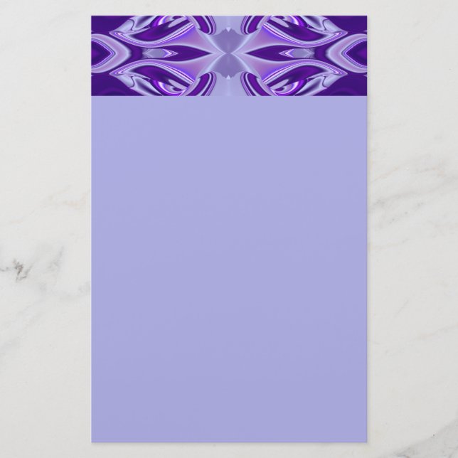 Purple Flower Rainbow Dreams Stationery (Front)