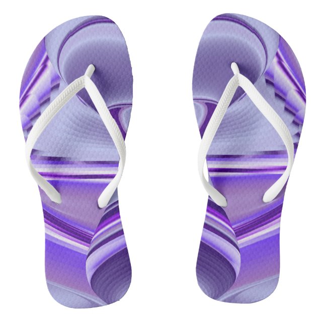 Purple Flower Rainbow Dreams Thongs (Footbed)