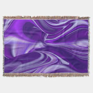 Purple Flower Rainbow Dreams Throw Blanket