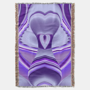 Purple Flower Rainbow Dreams Throw Blanket