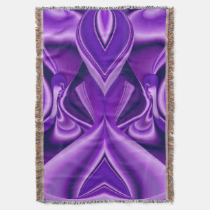 Purple Flower Rainbow Dreams Throw Blanket