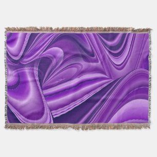 Purple Flower Rainbow Dreams Throw Blanket