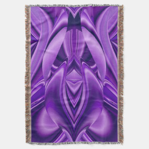 Purple Flower Rainbow Dreams Throw Blanket