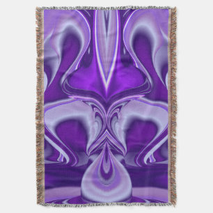Purple Flower Rainbow Dreams Throw Blanket