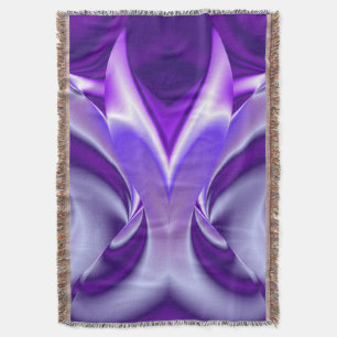 Purple Flower Rainbow Dreams Throw Blanket