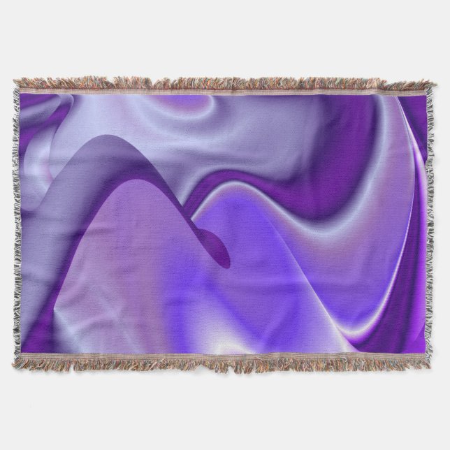 Purple Flower Rainbow Dreams Throw Blanket (Front)