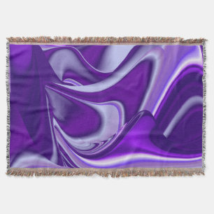 Purple Flower Rainbow Dreams Throw Blanket