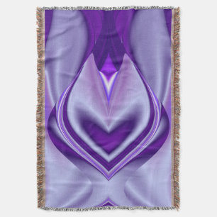 Purple Flower Rainbow Dreams Throw Blanket