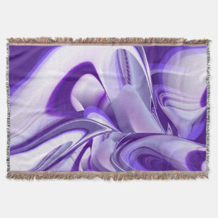 Purple Flower Rainbow Dreams Throw Blanket