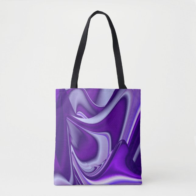 Purple Flower Rainbow Dreams Tote Bag (Front)