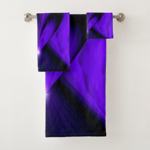 Purple Flower Rainbow Dreams Two Stars Bath Towel Set