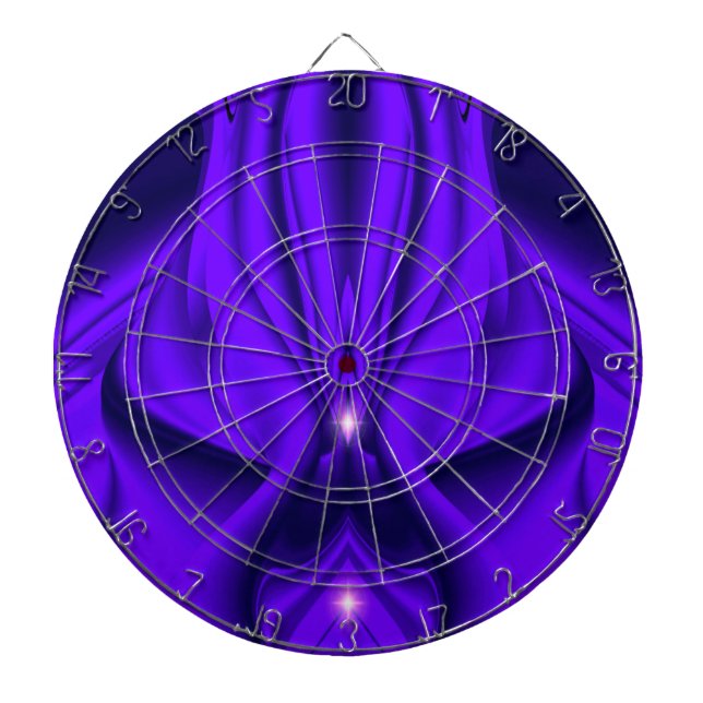 Purple Flower Rainbow Dreams Two Stars  Dartboard (Front)
