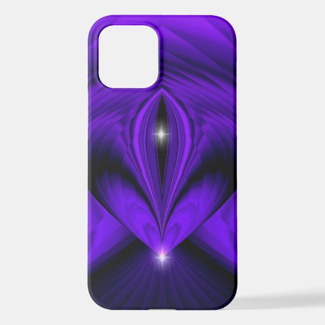 Purple Flower Rainbow Dreams Two Stars iPhone Case (Back)