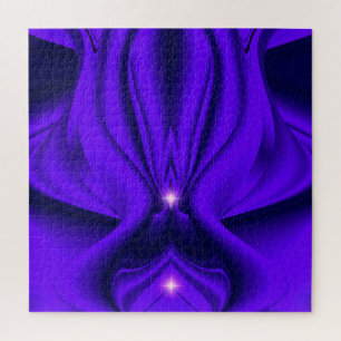 Purple Flower Rainbow Dreams , Two Stars Jigsaw Puzzle