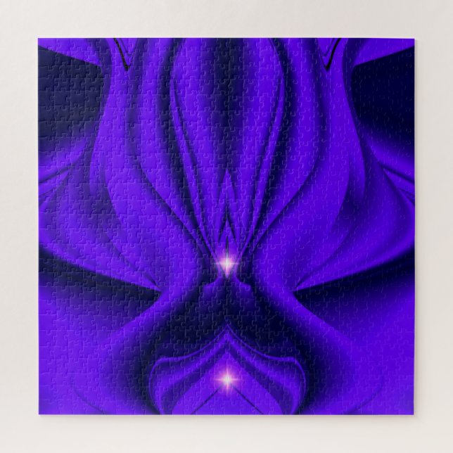 Purple Flower Rainbow Dreams , Two Stars Jigsaw Puzzle (Vertical)